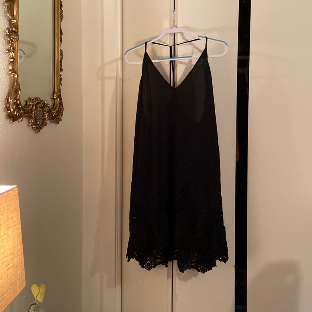 Free People Black Slip Dress